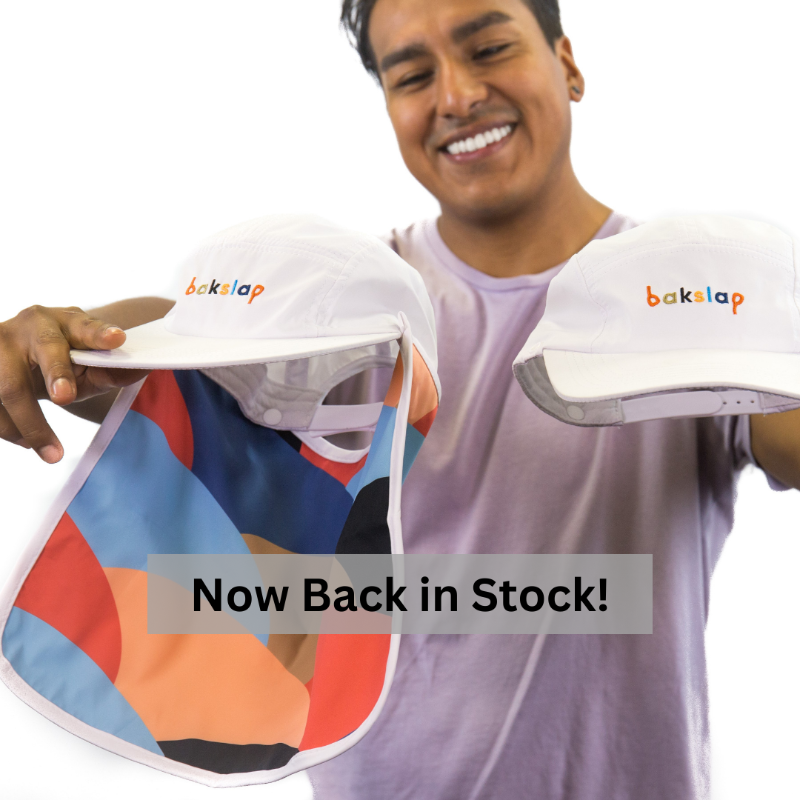 Sun caps with back top flaps