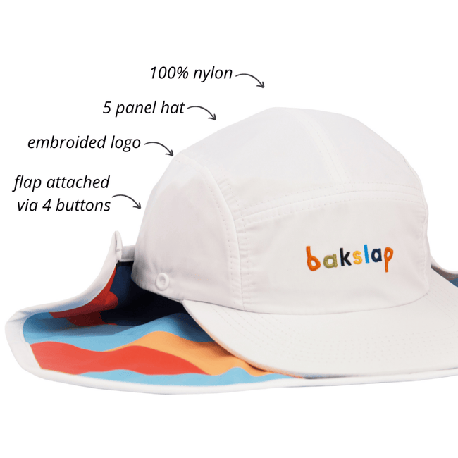 UPF50+Detachable Flap Hat
